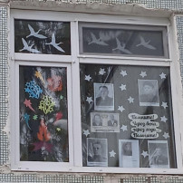 Окна Победы. Бессмертный полк Окна Победы. Бессмертный полк.