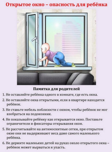"Осторожно, открытое окно!!!" "Осторожно, открытое окно!!!".