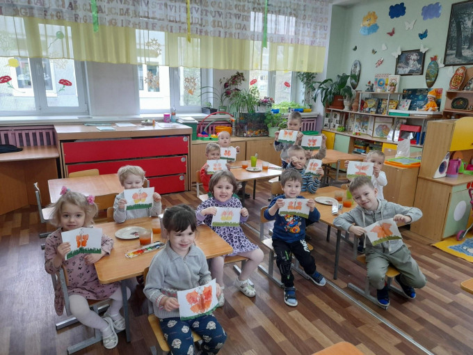 Монотипия в детском саду Монотипия в детском саду.